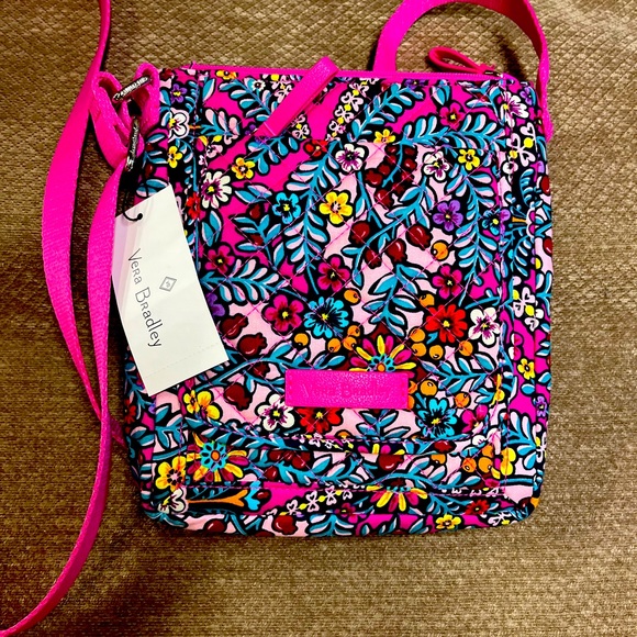 Vera Bradley Handbags - Pink Vera Bradley Iconic RFID mini (crossbody bag) hipster